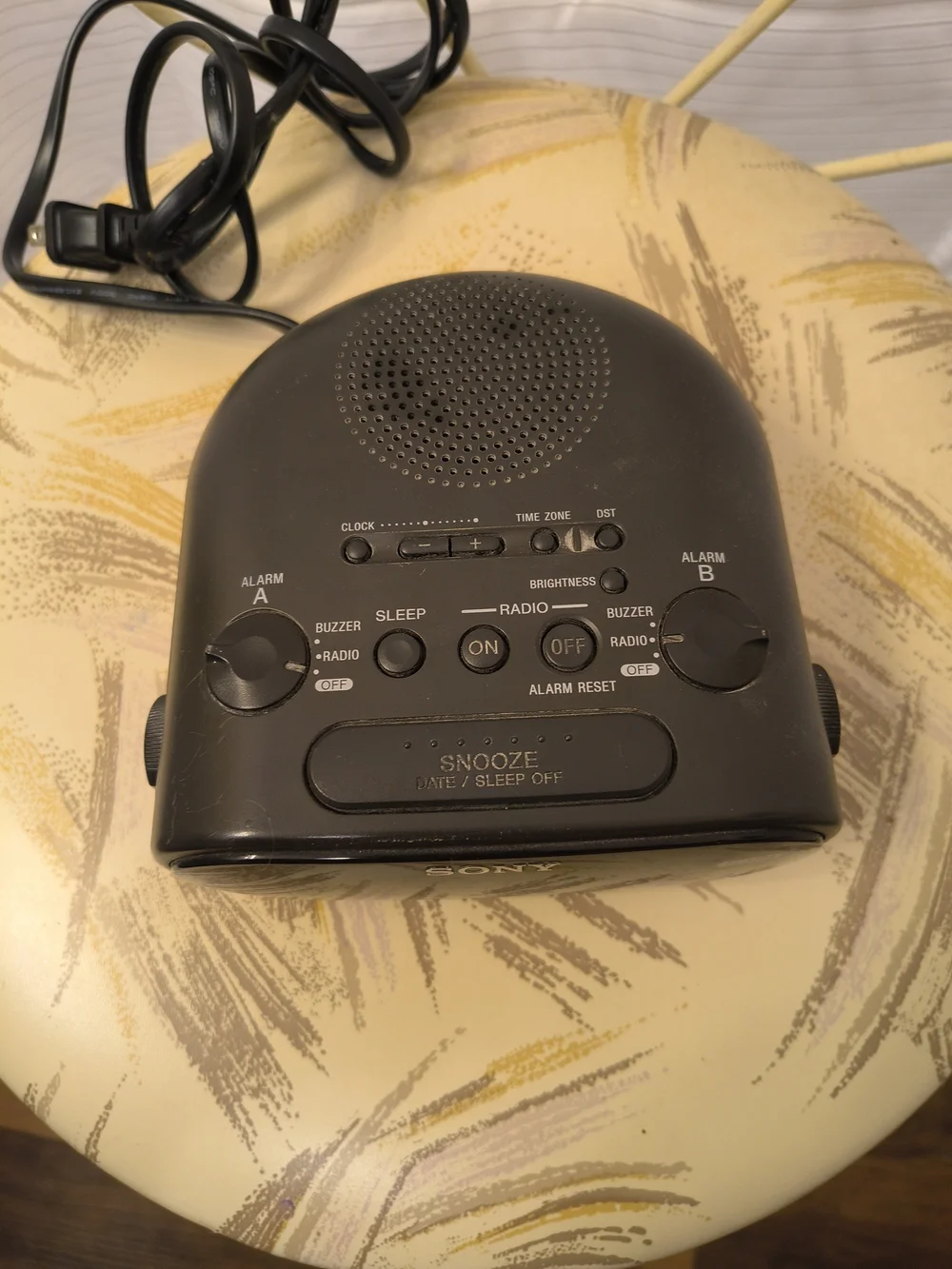 Sony Black AM/FM Alarm Clock Radio